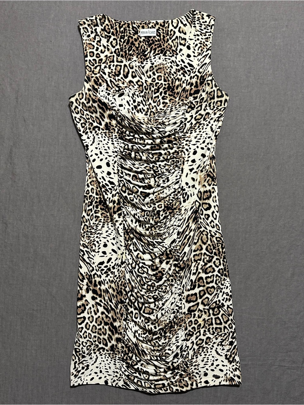 Marvin Richards Black, Tan and Cream Mobwife Leopard Print Dress